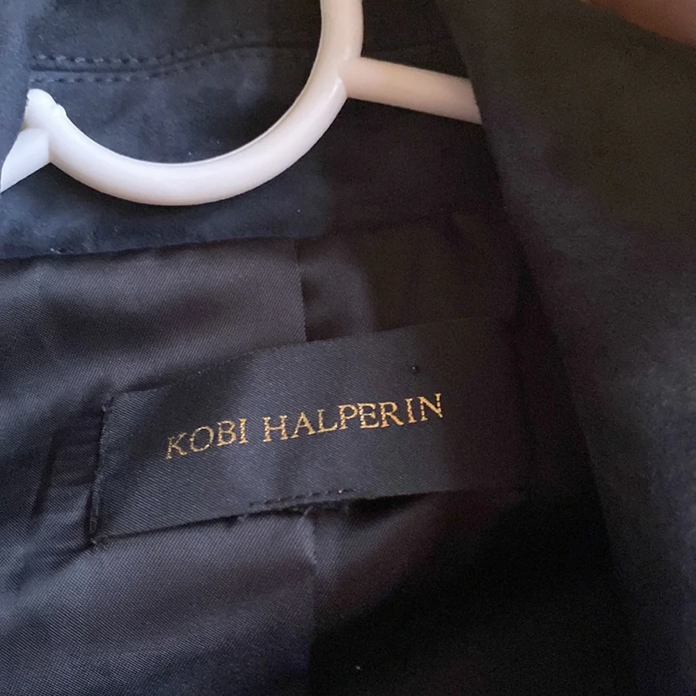 Kobi Halperin Veronica Embellished Black Suede Leather Jacket
